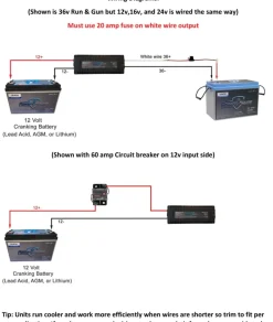 Powerhouse Lithium Run & Gun DC to DC Battery Chargers